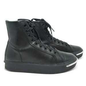 ALEXANDER WANG Pia Leather Chunky Platform Sneakers Size EU 36